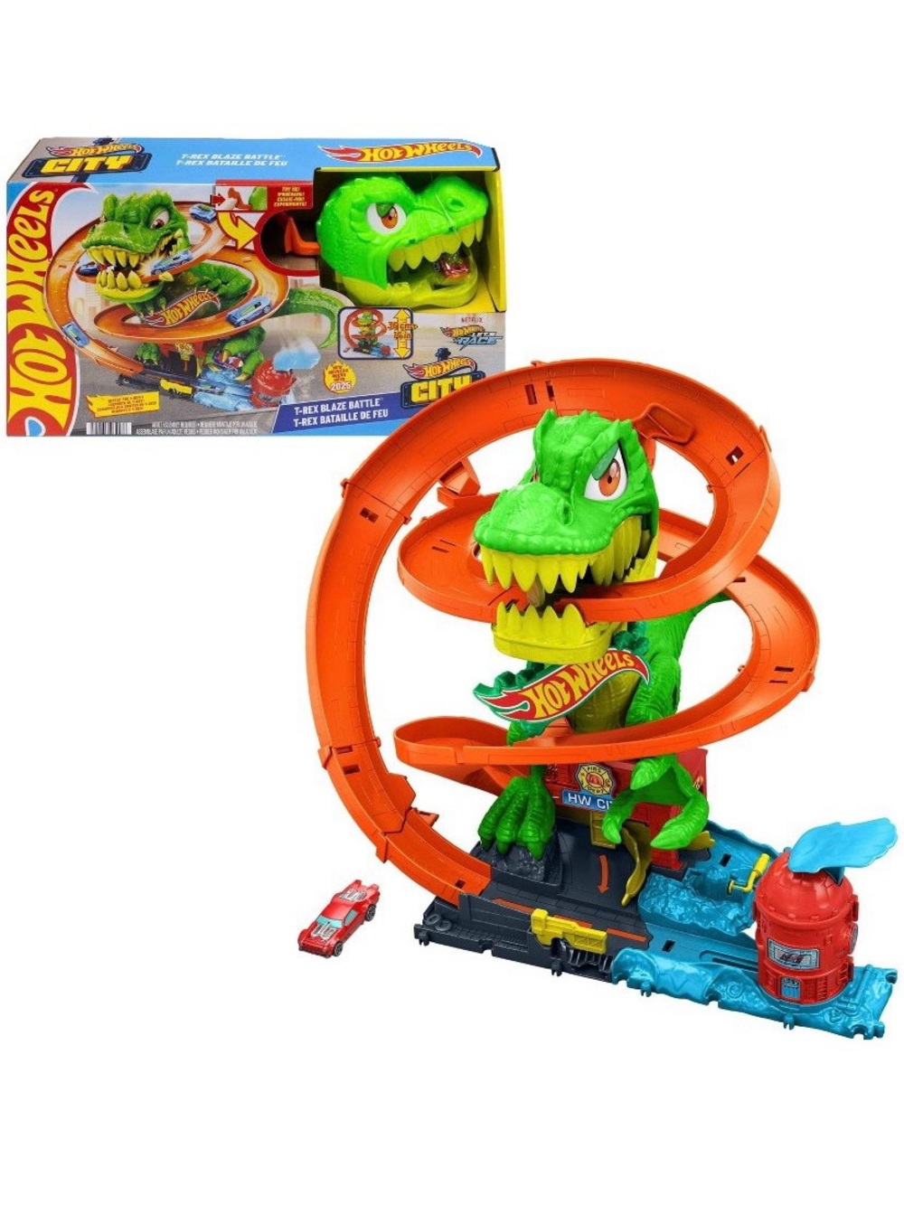 NIB. MATTEL Hot Wheels T-Rex Blaze Battle
